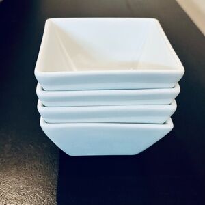 Homegoods - White Ceramic Square Stackable Dip Bowls (Set of 4)